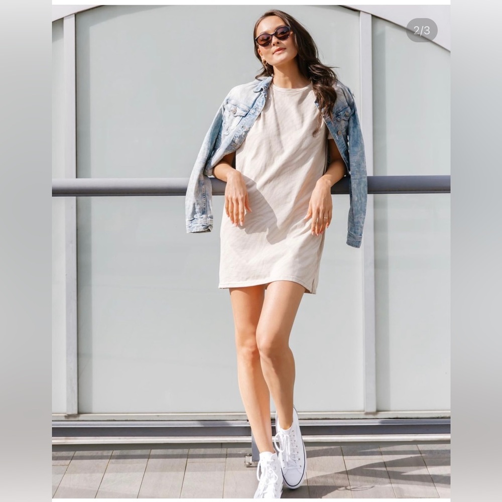 Smash + Tess T-shirt dress with pockets in Sahara Tiger